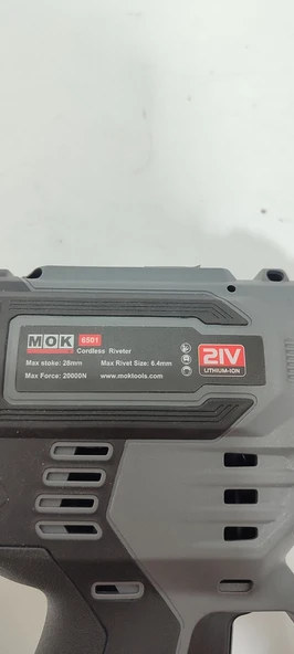 Mok 6501 Şarjlı Perçin Tabancası Brushless Motor 21v (Bataryasız) - 5