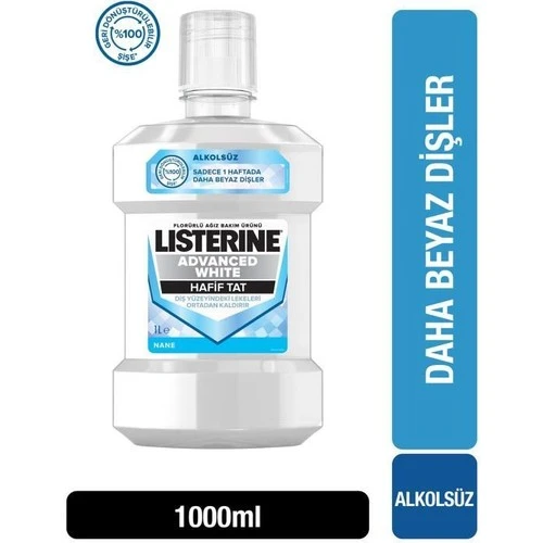 Listerine 1000Ml Advanced White Hafif Tat