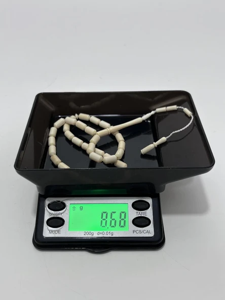 Kesme Fildişi Tesbih 8,67 Gram - Koleksiyonluk Fil Dişi Tespih - 5