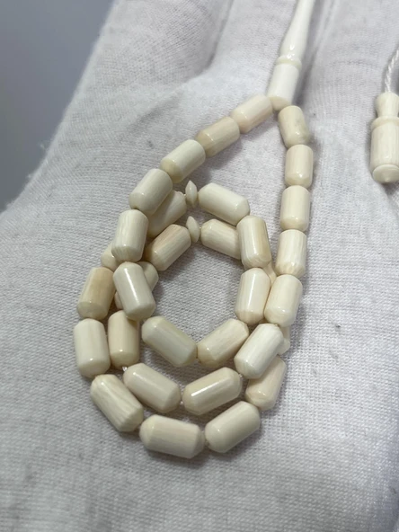 Kesme Fildişi Tesbih 9,17 Gram - Koleksiyonluk Fil Dişi Tespih - 4