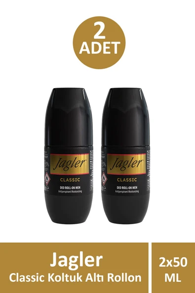 Jagler Bay Classic Koltuk Altı Rollon 50 ml 2 Adet