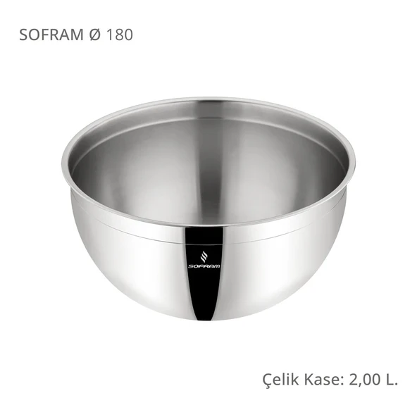 Sofram 18 Cm Çelik Kase 2 Litre