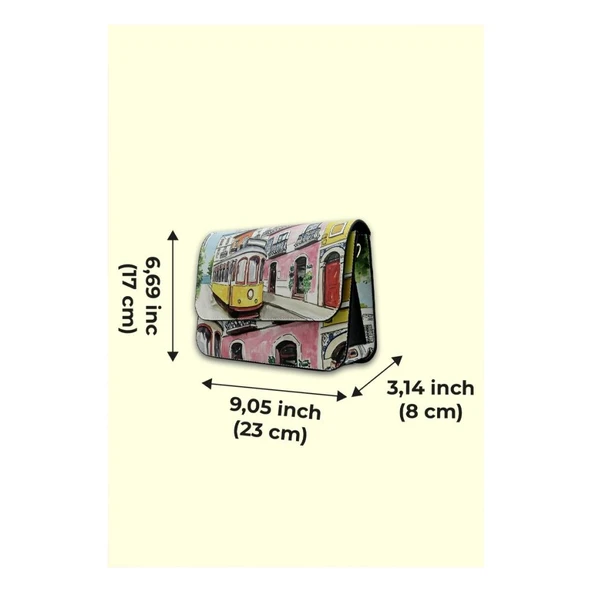 Kadın Vegan Deri Çok Renkli El Çantası - Lisboa Tasarım - 6