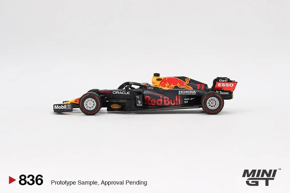 Mini GT Red Bull RB16B #11 Sergio Pérez 2021 Azerbaijan Grand Prix Winner 836 - Resim 3