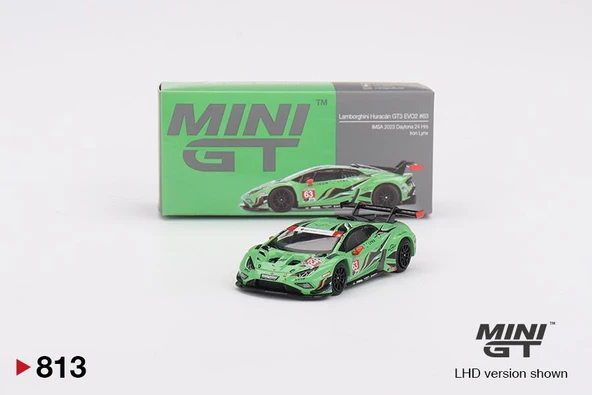 Mini GT Lamborghini Huracán GT3 EVO2 #63 Iron Lynx  IMSA 2023  Daytona 24 Hrs  813