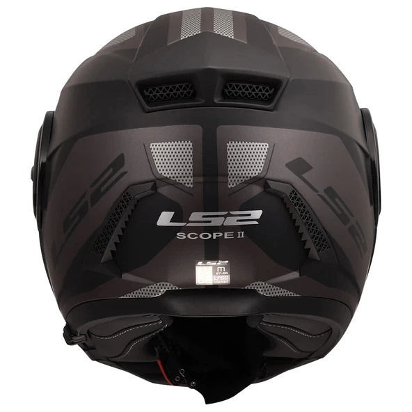 LS2 SCOPE 2 AXIS MAT SİYAH-TITANIUM ÇENE AÇILIR KASK - Resim 8