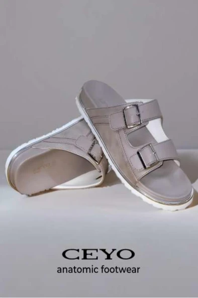 Ceyo 9988-8 Anatomik Taban Kadın Terlik Vizon 36-40 - 4