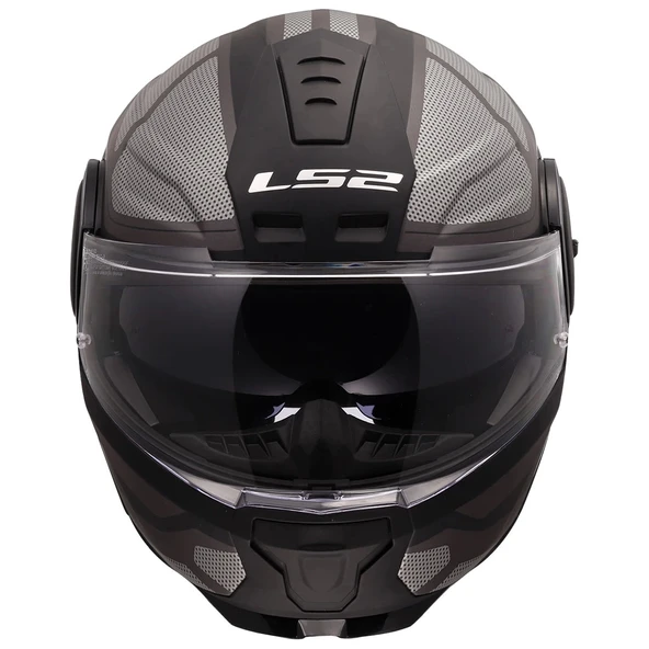 LS2 SCOPE 2 AXIS MAT SİYAH-TITANIUM ÇENE AÇILIR KASK - Resim 9