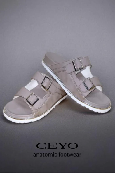Ceyo 9988-8 Anatomik Taban Kadın Terlik Vizon 36-40