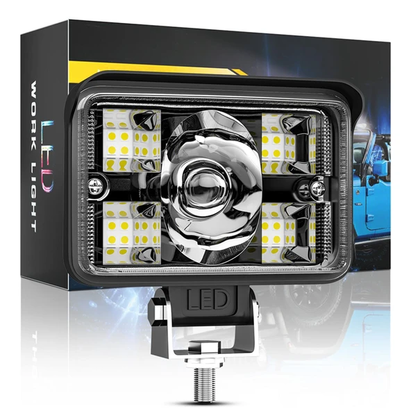 Off Road Delici Spotled 3 İnç 78 Watt Çift Renk Beyaz Sarı Çalışma Lambası Ve Sis Farı 1 ADET