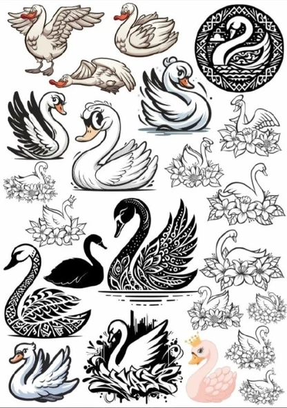 Kuğu Sticker SEt ürün görseli 1