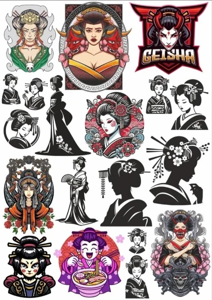 Geisha Sticker Set