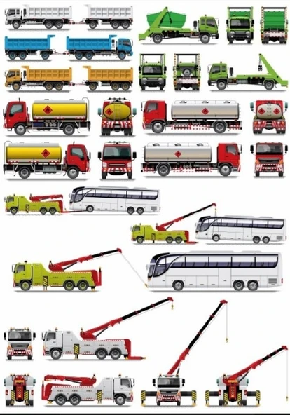 İş Makineleri Sticker SEt