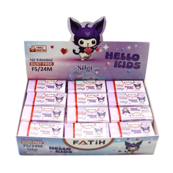 Fatih Hello Kids Dust Free Orta Boy Silgi No:24 24 Adet FA37074