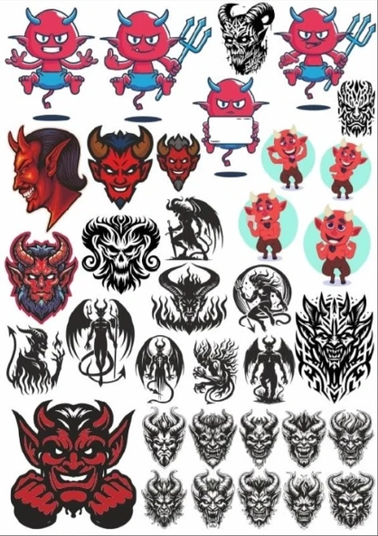 Şeytan Sticker Set ürün görseli 1