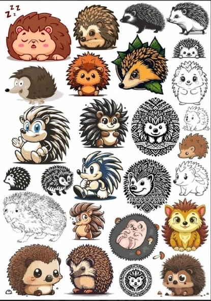 Kirpi Sticker Set