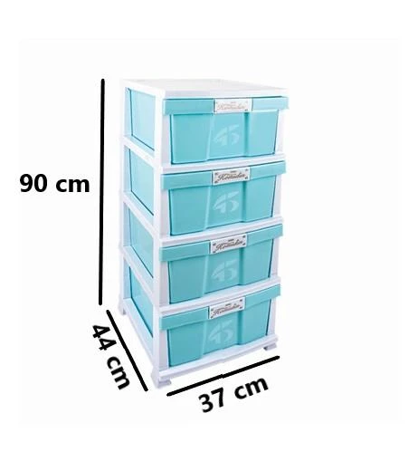 Omnipazar SRL-4003 Plastik Düz Komidin Mutfak Sebzelik 4 Katlı - 2