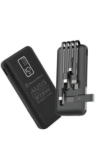 Auris ARS-KP17 Dahili Çoklu Kablolu Powerbank 10000 mAh
