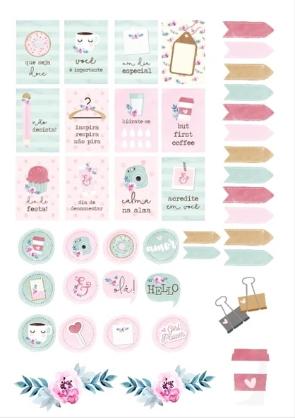 Pembe Planner Sticker Set