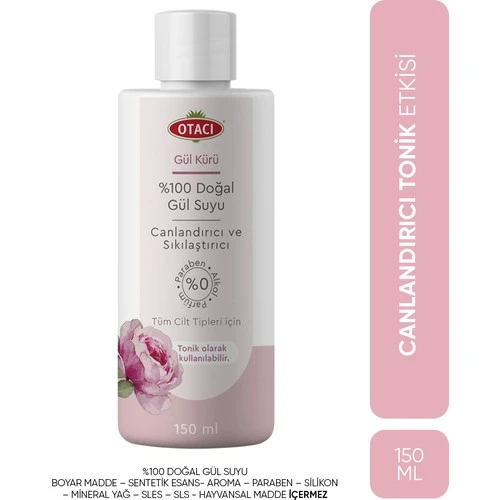 Otacı Gül Kürü %100 Doğal Gül Suyu 150 Ml