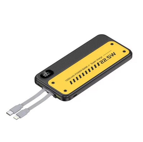 H6 Dijital Göstergeli Dahili Çoklu Kablolu 10000 mAh Powerbank - 6