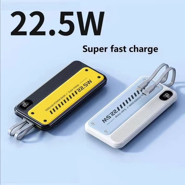 H6 Dijital Göstergeli Dahili Çoklu Kablolu 10000 mAh Powerbank - 9