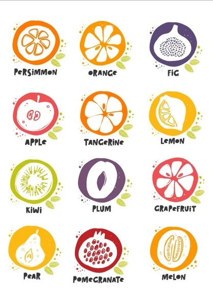 Meyveler Sticker SEt