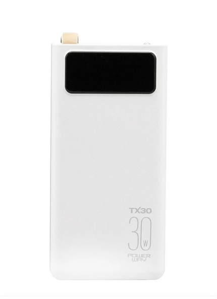 Powerway TX30 Dijital Göstergeli 30000 mah Powerbank Led ışıklı Taşınabilir Şarj Cihazı