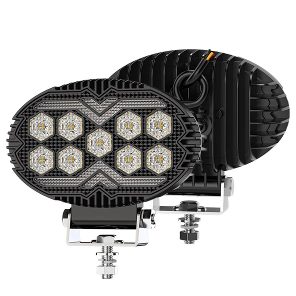 Off Road Sis Farı 5,5 İnç Selamlamalı Çakar İkaz Led 2 Mod Projektör Çalışma Lambası 12/24 V 1 ADET - 2