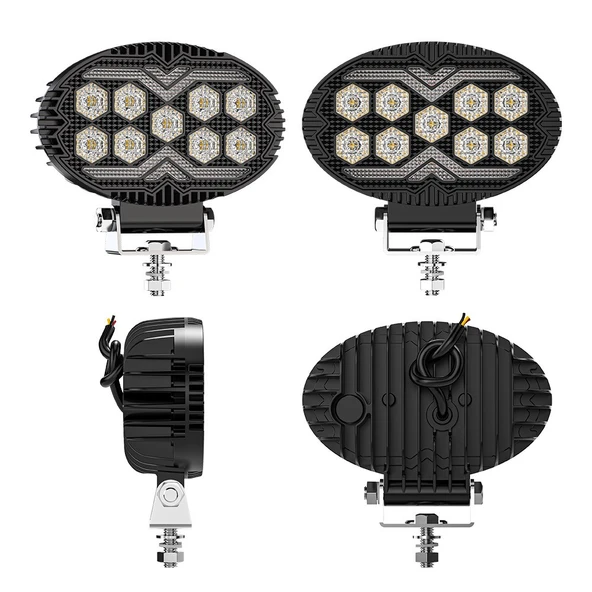 Off Road Sis Farı 5,5 İnç Selamlamalı Çakar İkaz Led 2 Mod Projektör Çalışma Lambası 12/24 V 1 ADET - 4