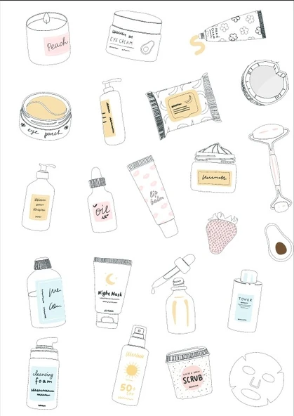 Bakım Malzemeleri Sticker Set