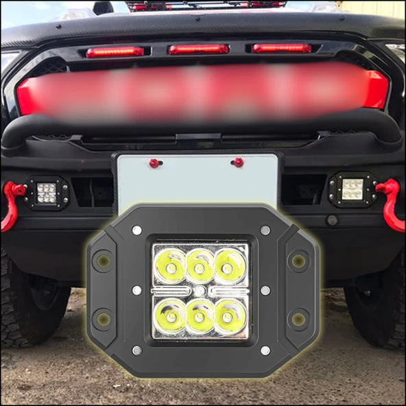 Off Road Led Çalışma Tampon Sis Lambası 12-24V Traktör Tır Kamyon ATV Metal Sis Farı 1 ADET