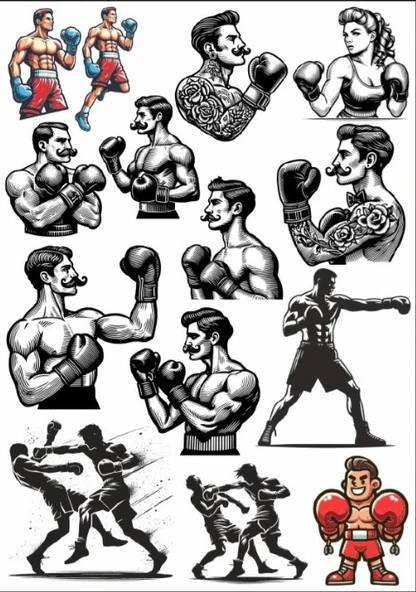 Boksör Sticker Set