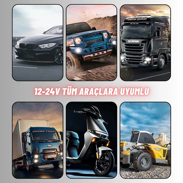 Off Road Led Çalışma ve Tampon Sis Lambası 12-24V Traktör Tır Kamyon ATV Metal Sis Farı 4 ADET - 5