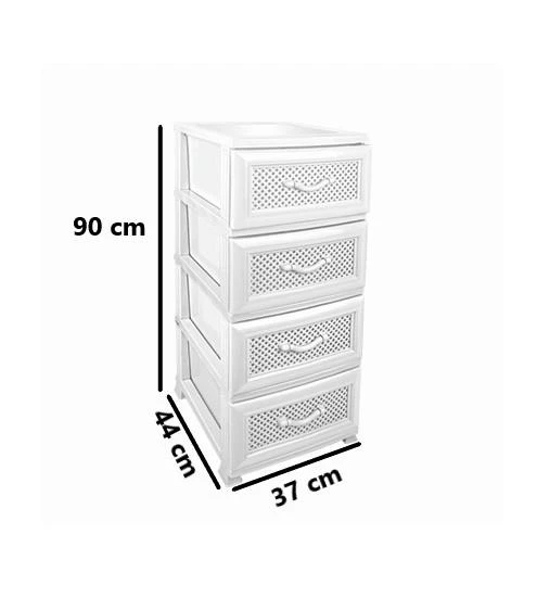 Omnipazar SRL-4001 Delikli Plastik Komidin Mutfak Sebzelik 4 Katlı - 2