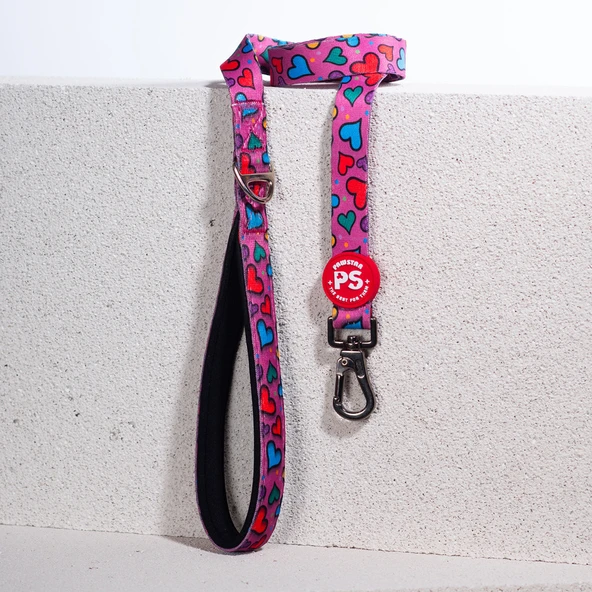 Pawstar Hearts Köpek Gezdirme Kayışı 120 cm x 2 cm