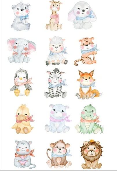 Sevimli Hayvanlar Sticker SEt