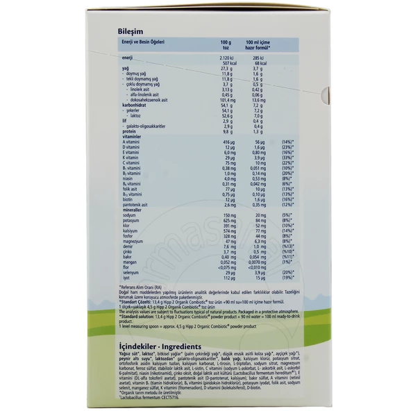 Hipp 2 Organik Combiotic Devam Sütü 800 gr - 2