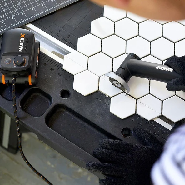 WORX WX741.9 MAKERX 20Volt Kömürsüz Profesyonel 50mm Avuç Taşlama + 3 Aksesuar (Akü Dahil Değildir) - 9