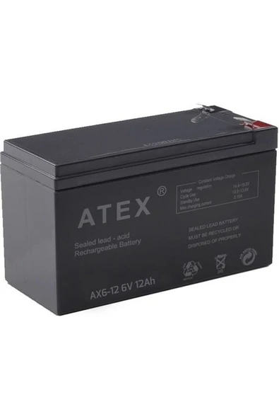 Akü 6V 12A (15X9X5CM) Atex