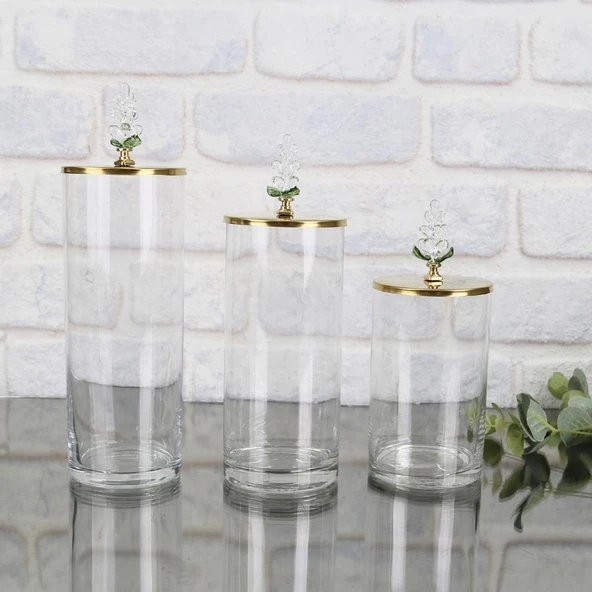 SELİM DEKOR GRAPE 3 LÜ KAVANOZ SETİ