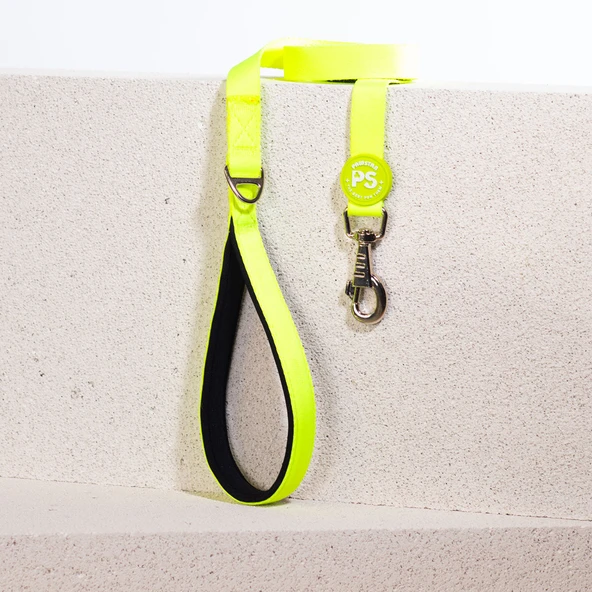 Pawstar Neon Sarı Köpek Gezdirme Kayışı 120 cm x 2 cm