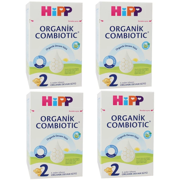 Hipp 2 Organik Combiotic Devam Sütü 800 gr 4 ADET