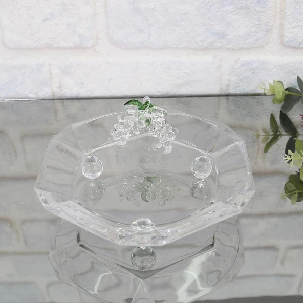 SELİM DEKOR GRAPE ALTIGEN KÜÇÜK SUNUM TABAĞI 18X19 CM