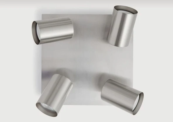 Demet habek mylights inox gün ışığı LED ampullü kare hareketli başlıklı  LED spot avize