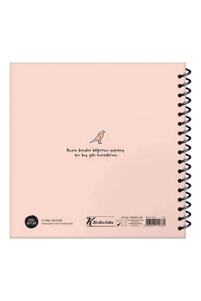 Keskin Hisli Şeyler Defter Katlandığıma Değdi 16*15 Çizgili / C9 - Resim 3
