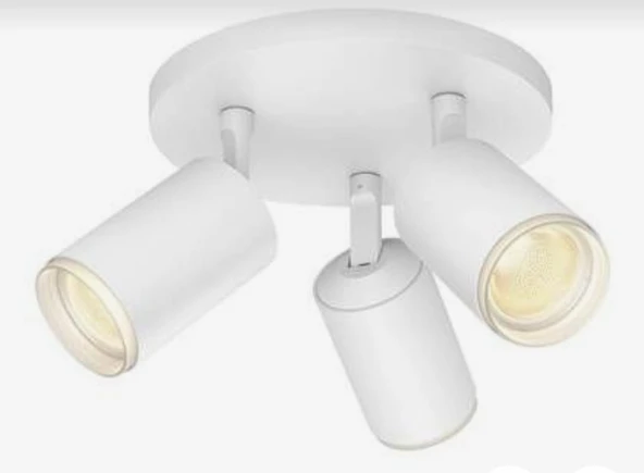 Demet habek mylights  gün ışığı ampullü üçlü beyaz spor LED avize hareketli başlıklı