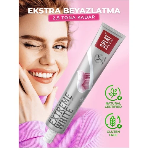Splat Diş Macunu Extreme White 2 Ton Beyazlık 75Ml