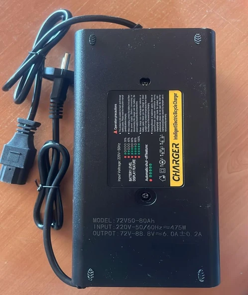 Algaride Elektrikli Bisiklet E bike Tam Otomatik Devre Kesicili Şarj Cihazı  72 Volt 80 Amper - 2