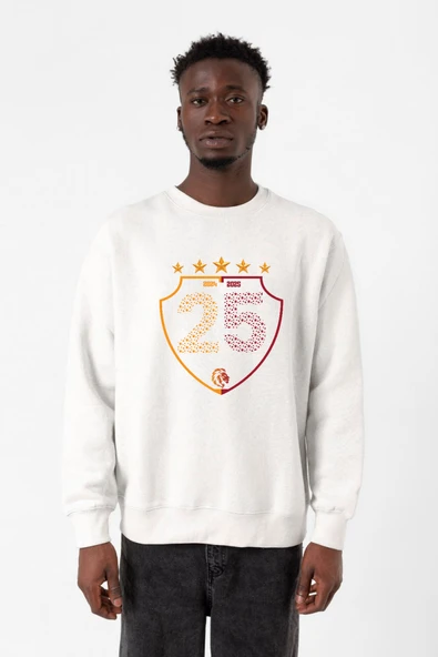 25 Şampiyonluk Shield Beyaz Erkek 2ip Sweatshirt ürün görseli